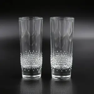 Schnapsglas veredelt mit Kristallen aus Österreich (Band) - 2er Set