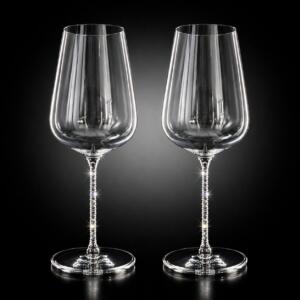 Allroundglas fruchtig aromatisch - Stiel veredelt mit Swarovski® Kristallen (2er Set)