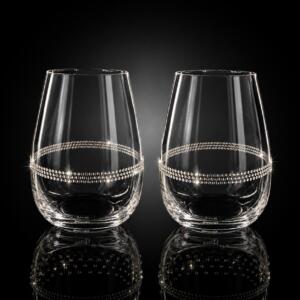 Wasserglas - veredelt mit Swarovski® Kristallen (2er Set)