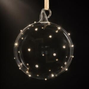 Christbaumkugel, veredelt mit Strasssteinen in Crystal