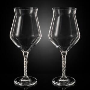 Bierglas - Stiel veredelt mit Swarovski® Kristallen (2er Set)