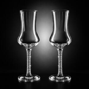 Grappaglas - Stiel veredelt mit Swarovski ® Kristallen (2er Set)