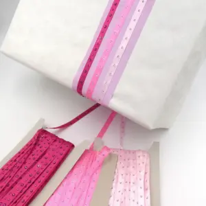 Satinbänder 10mm mit Strass veredelt - Set pink/rosa