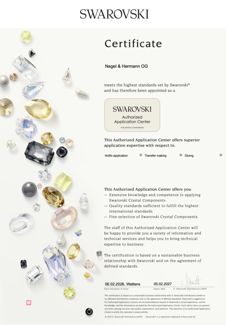 swarovski zertifikat application 26 27