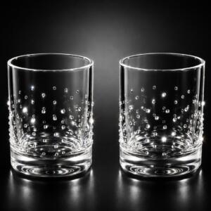 Teelichthalter veredelt mit Swarovski® Kristallen (Streu) 2er Set